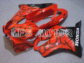 Honda CBR600 F4i 2004-2007 Injection ABS Fairing - Flame - Black Orange - MFS4771
